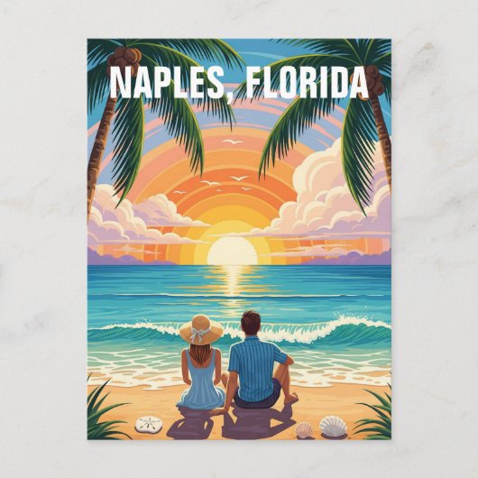 Napels Florida Reizen Briefkaart (Voorkant)