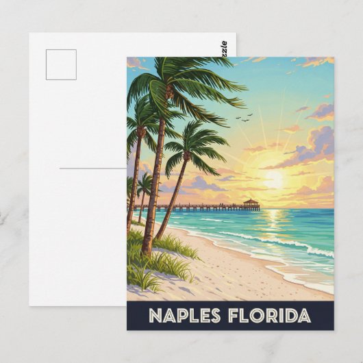Napels Florida Reizen Briefkaart (Voorkant / Achterkant)