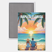 Napels Florida Reizen Magneet (Voorkant / Achterkant)