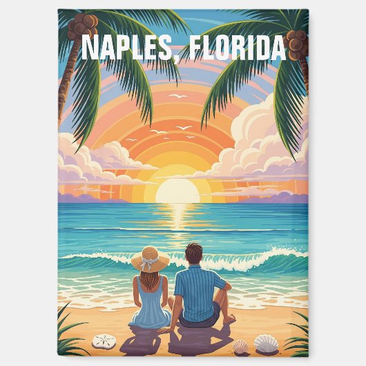 Napels Florida Reizen Magneet (Voorkant)