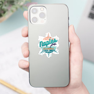 Napels Florida Retro met ontploffing op zonsonder Sticker
