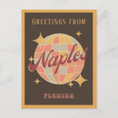 Napels Florida Retro  Party Briefkaart (Voorkant)