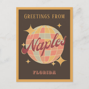 Napels Florida Retro Vintage Feest Ansichtkaart Briefkaart