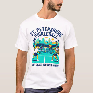 Napels Florida Silhouet Met Pickleball Thema T-shirt