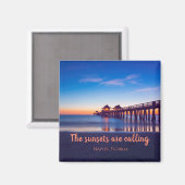 Napels, Florida Square Magnet (Voorkant / Achterkant)