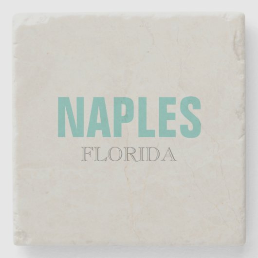 Napels Florida Strandstijl Stenen Onderzetter (Voorkant)
