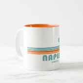 Napels Florida Sun Palm Trees Tweekleurige Koffiemok (Voorkant links)