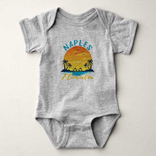 Napels Florida Sunset Retro Vacation Romper (Voorkant)