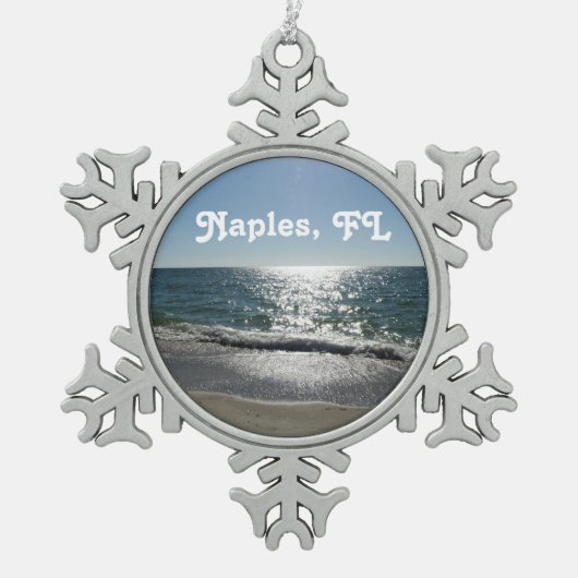 Napels, Florida Tin Sneeuwvlok Ornament (Voorkant)
