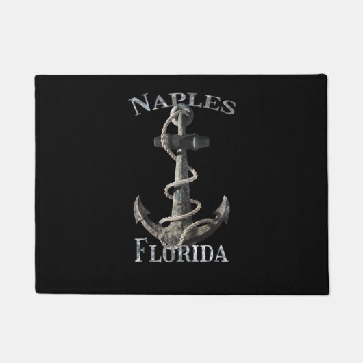 Napels Florida Vacation Nautical Anchor Sailing Deurmat (Voorkant)