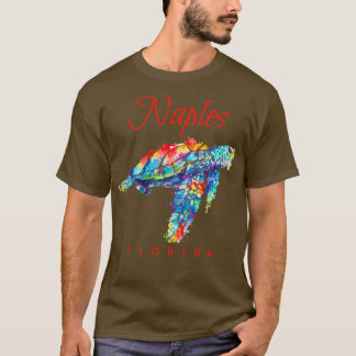 Napels Florida Waterverf Zee Schildpad T-shirt