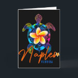 Napels Florida Zeeschildpad Tie Dye Tropische Vaka Kaart<br><div class="desc">Napels Florida Zeeschildpad Tie Dye Tropische Vakantie</div>