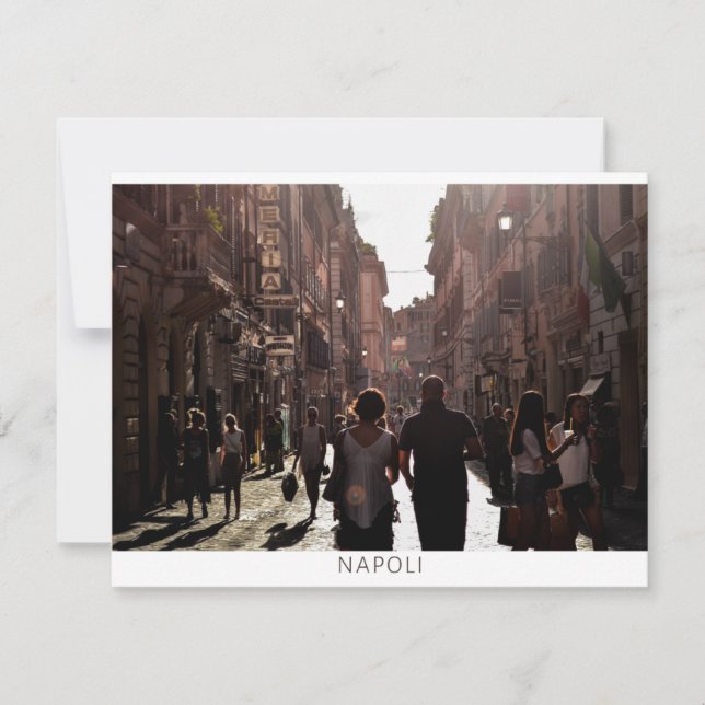 Napels Gebouwen (Napoli) Plat Kaart (Voorkant)