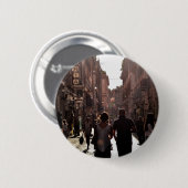 Napels Gebouwen Ronde Button 5,7 Cm (Voorkant /achterkant)