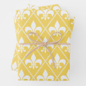 Napels Geel Fleur de Lis Inpakpapier Vel (In situ)
