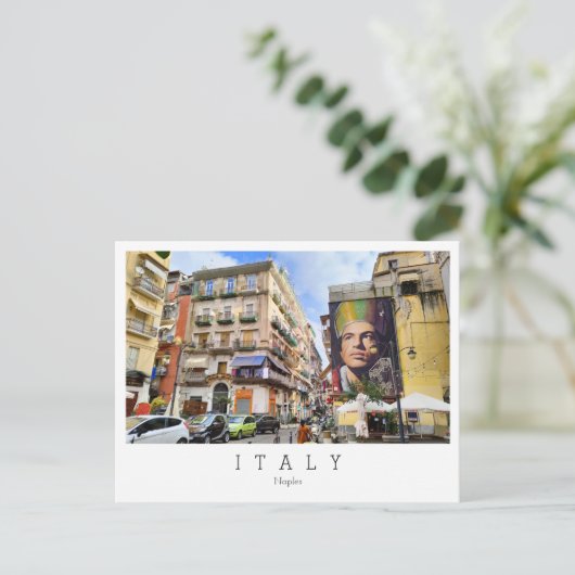 Napels, hoofdstad Campanië, Briefkaart Italië (Staand voorkant)