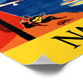 Napels, Italiaanse reisposter Poster (Hoek)