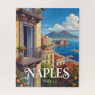 Napels Italië Baai En Vesuvius Reis Legpuzzel