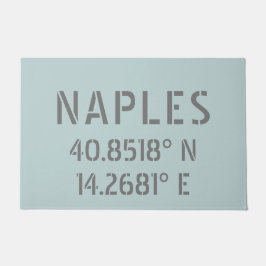Napels Italië Coördinaten voor Latitude- en lengte Deurmat