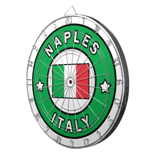 Napels Italië Dartbord (Voorkant Rechts)