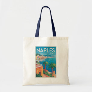Napels Italië Illustratie Reis Kunst Vintage Tote Bag