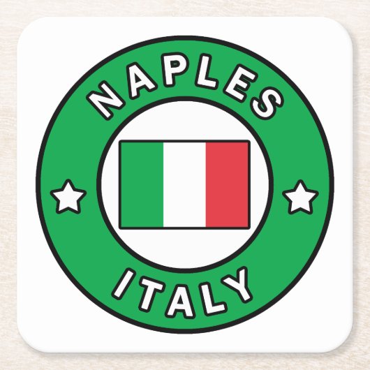 Napels Italië Kartonnen Onderzetters (Voorkant)