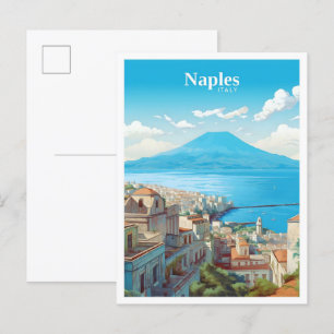 Napels Italië Kunst Vintage Reizen Briefkaart