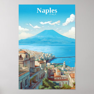 Napels Italië Kunst Vintage Reizen Poster