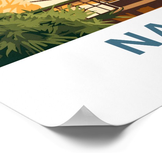 Napels Italië Reisprint Poster (Hoek)