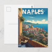 Napels Italië Reizen Kunst Vintage Briefkaart (Voorkant / Achterkant)