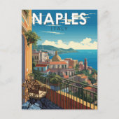 Napels Italië Reizen Kunst Vintage Briefkaart (Voorkant)