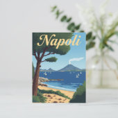  Napels Italië Reizen - Mount Vesuvius Uitzicht Briefkaart (Staand voorkant)