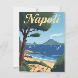 Napels Italië Reizen - Mount Vesuvius Uitzicht Briefkaart
