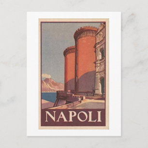 Napels Italië Reizen Poster briefkaart Napoli