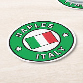 Napels Italië Ronde Kartonnen Onderzetter (Gebogen)