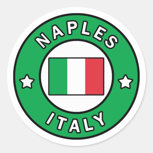 Napels Italië Ronde Sticker (Voorkant)