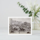 Napels, Italië, Strada di Santa Lucia Vintage Briefkaart (Staand voorkant)