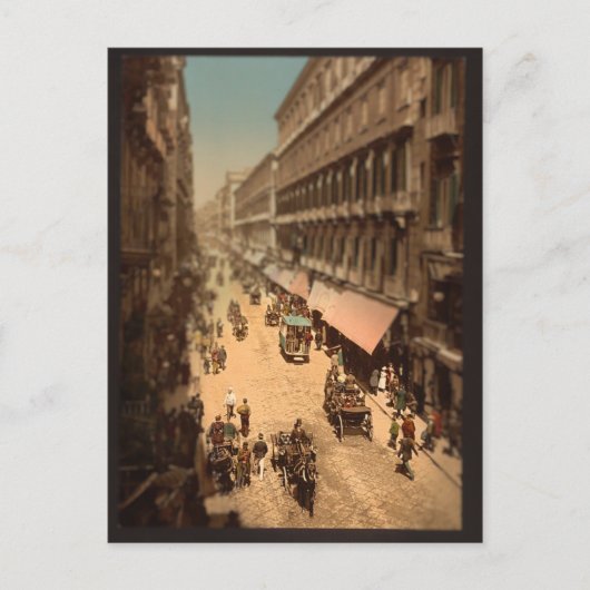  Napels Italië Street Scene Miniature Briefkaart (Voorkant)