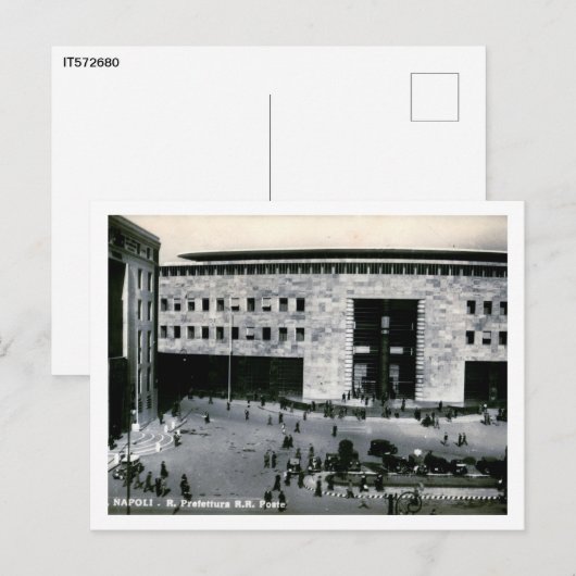 Napels, Italië, treinstation c1940s Briefkaart (Voorkant / Achterkant)