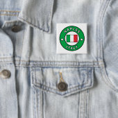 Napels Italië Vierkante Button 5,1 Cm (In situ)