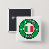 Napels Italië Vierkante Button 5,1 Cm (Voorkant /achterkant)