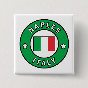 Napels Italië Vierkante Button 5,1 Cm
