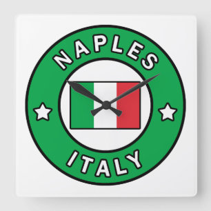 Napels Italië Vierkante Klok