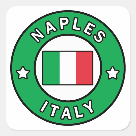 Napels Italië Vierkante Sticker (Voorkant)