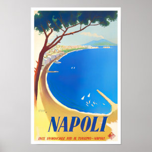 Napels Italië vintage-Poster Poster