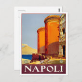 Napels Italië vintage-reis Briefkaart (Voorkant / Achterkant)