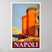 Napels Italië vintage-reis Poster (Voorkant)
