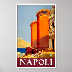 Napels Italië vintage-reis Poster