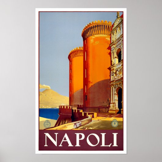 Napels Italië vintage-reis Poster (Voorkant)