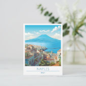 Napels Italië Vintage Reizen Briefkaart (Staand voorkant)